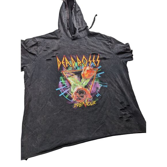 Torrid Hoodie Dead Roses 80s Tour Women 3X Distressed Sweatshirt Vintage Band - Picture 12 of 16